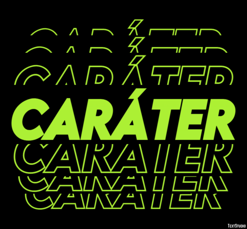 Caráter Efeito de texto