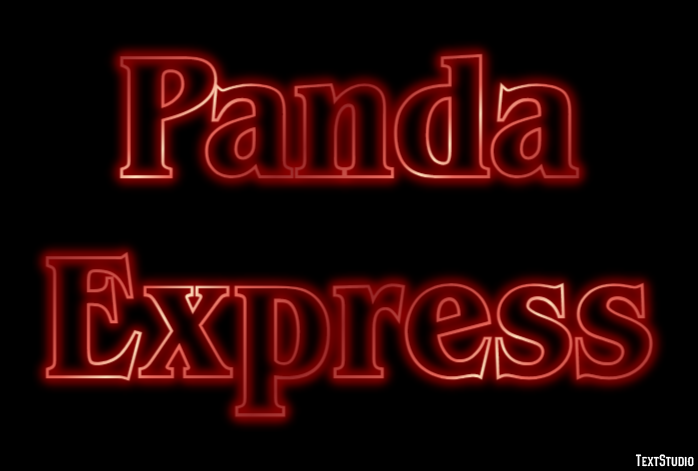Panda Express Text effect