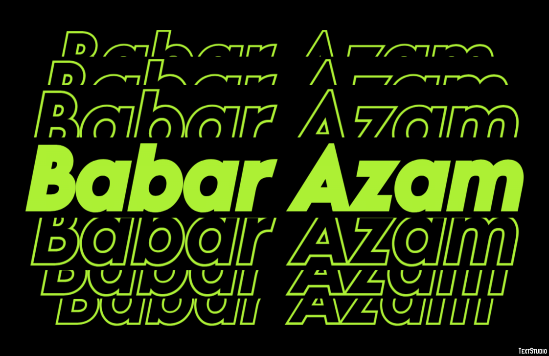 Babar Azam Texteffekt