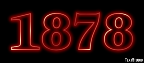 1878 Tekst Effect