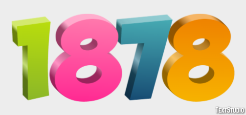 1878 Tekst Effect