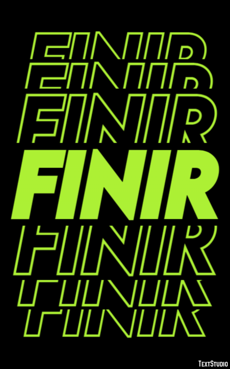 Finir Эффект текста
