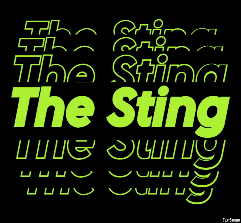 The Sting Text Effect