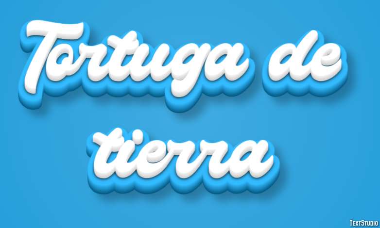 Tortuga de tierra Efecto de texto