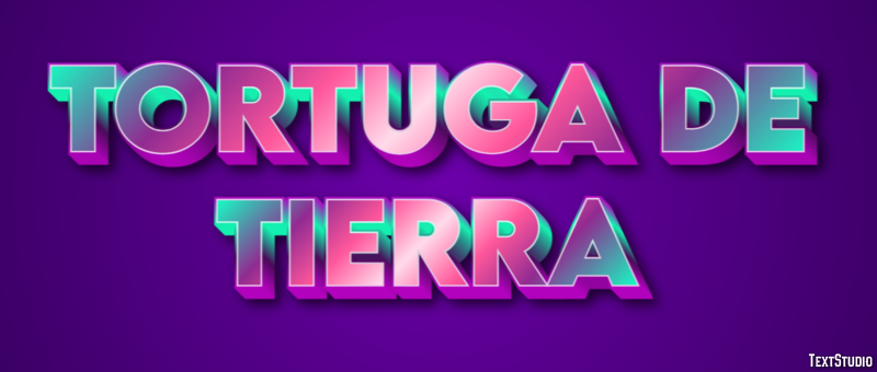 Tortuga de tierra Efecto de Texto