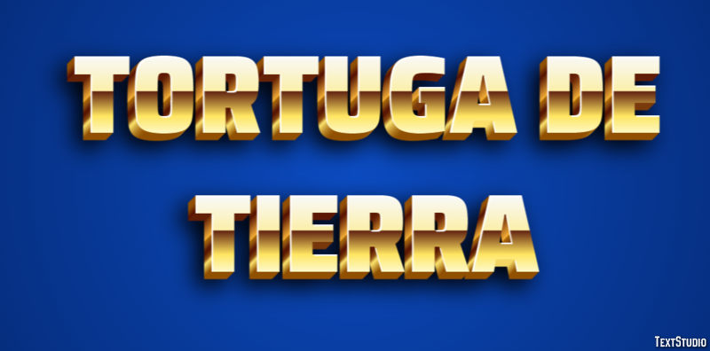 Tortuga de tierra Efeito de texto