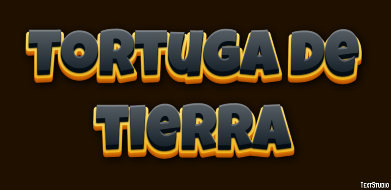 Tortuga de tierra Efecto de texto