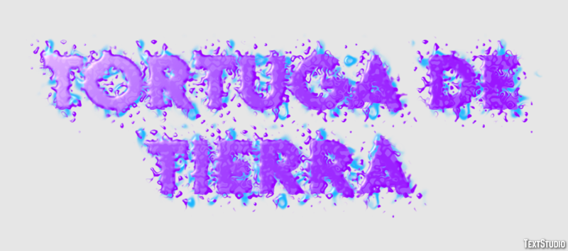 Tortuga de tierra Efecto de texto