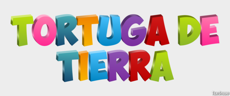 Tortuga de tierra Efecto de Texto