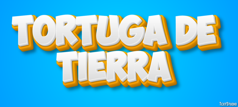 Tortuga de tierra Efecto de texto