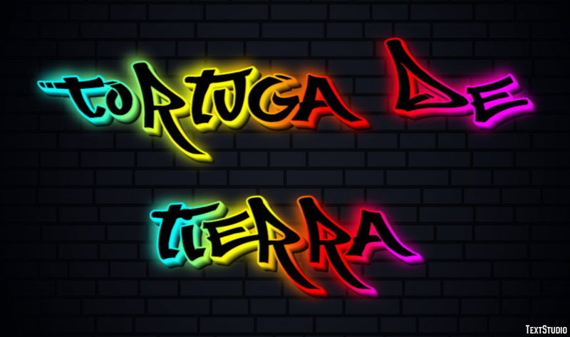 Tortuga de tierra Efecto de Texto