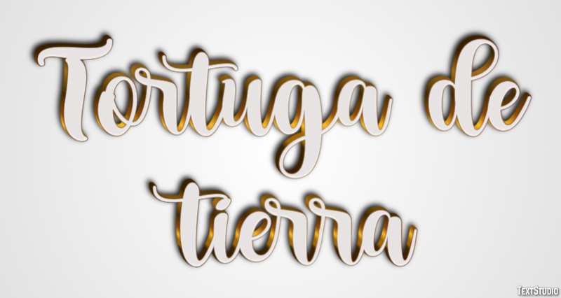 Tortuga de tierra Efecto de Texto