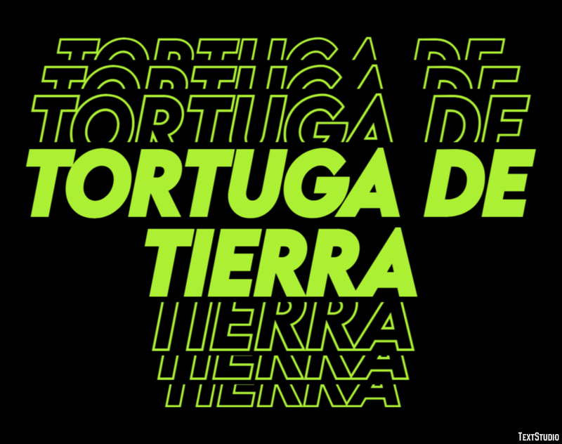 Tortuga de tierra Efecto de Texto