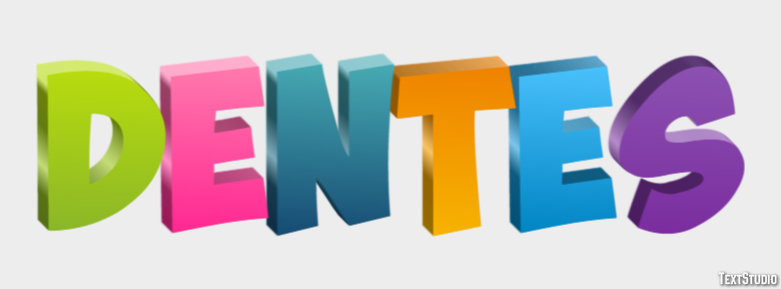 Dentes Эффект текста