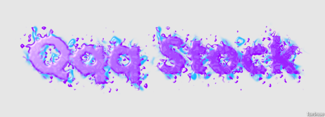 Qqq Stock Efeito de texto