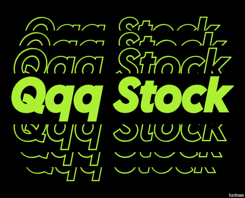 Qqq Stock Efeito de texto