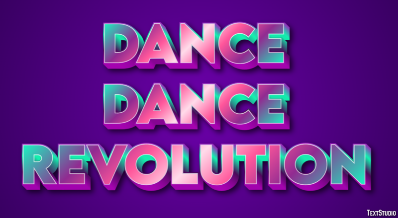 Dance Dance Revolution Effetto testo