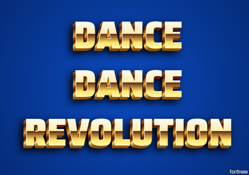 Dance Dance Revolution Effetto testo