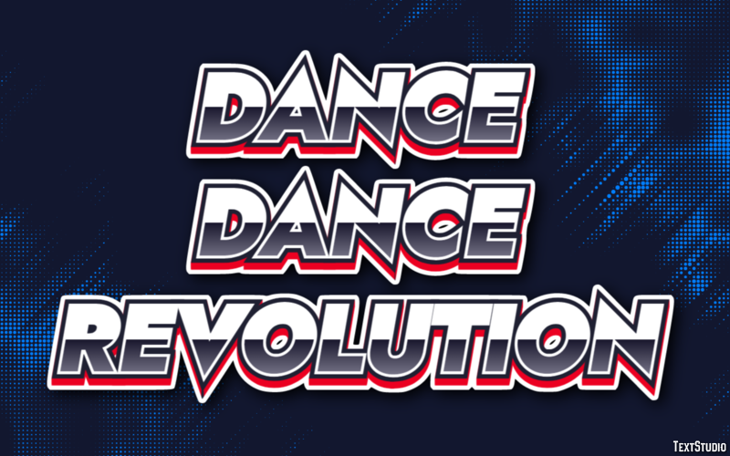 Dance Dance Revolution Effetto testo