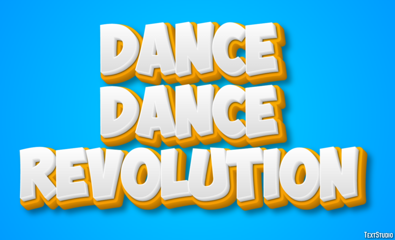 Dance Dance Revolution Effetto testo