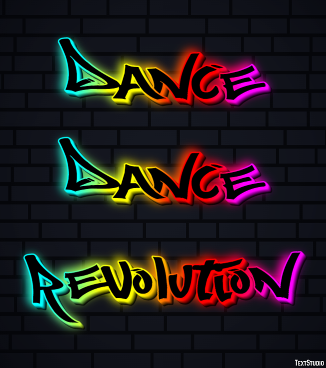 Dance Dance Revolution Effetto testo