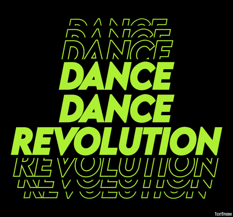 Dance Dance Revolution Effetto testo