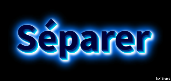 Séparer Effet de texte