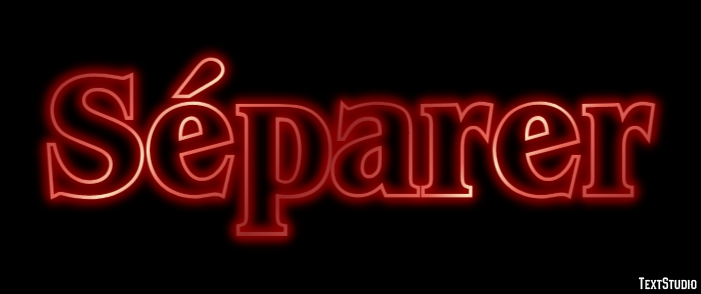 Séparer Effet de texte