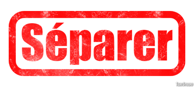 Séparer テキスト効果