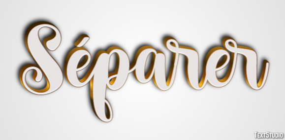 Séparer Effet de texte