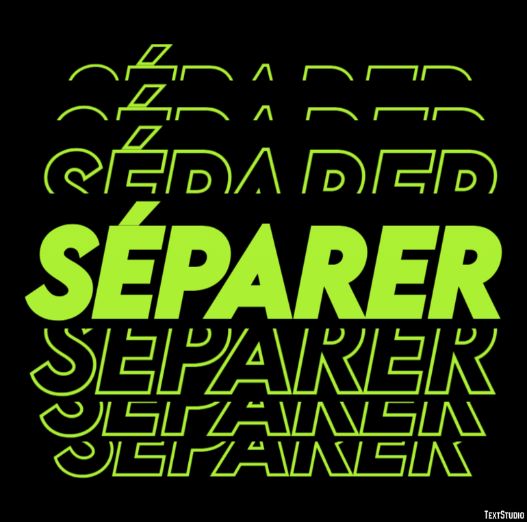 Séparer Efecto de Texto