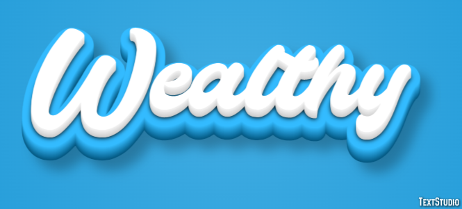 Wealthy Эффект текста