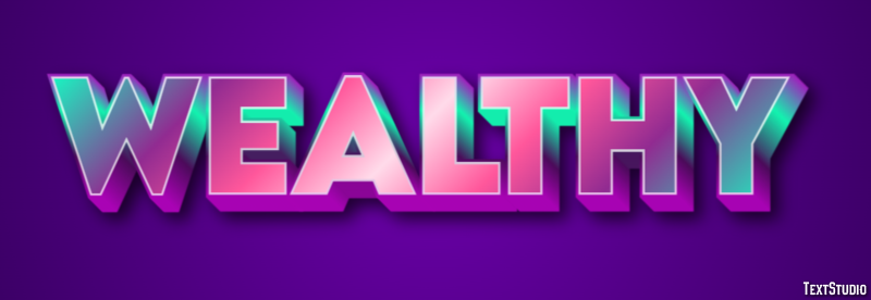 Wealthy Эффект текста