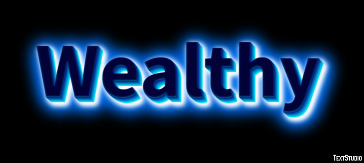 Wealthy Эффект текста