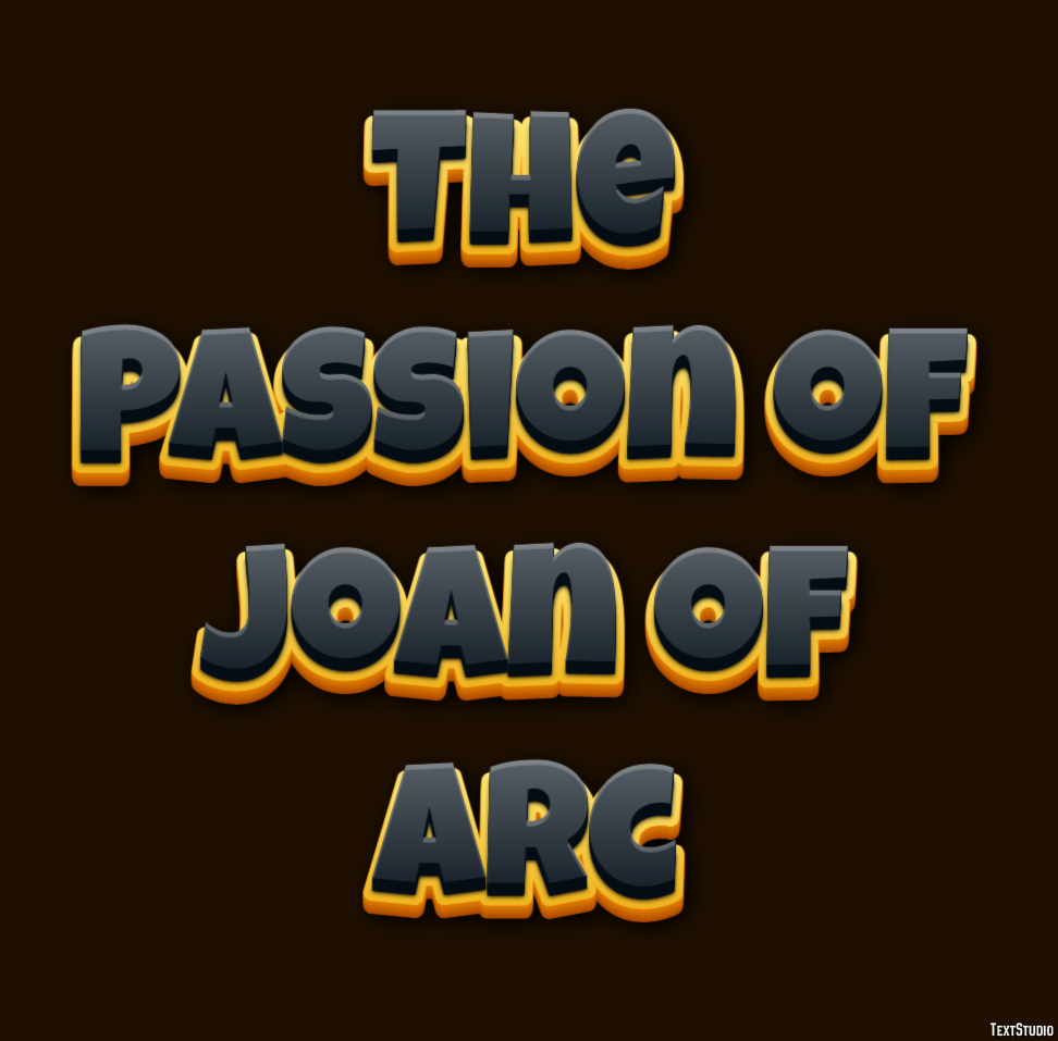 The Passion of Joan of Arc Text Effect
