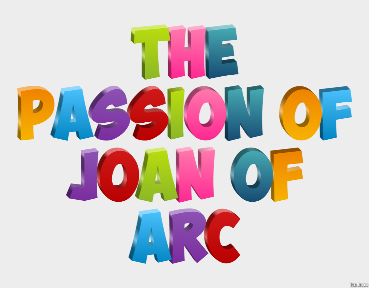 The Passion of Joan of Arc Text effect