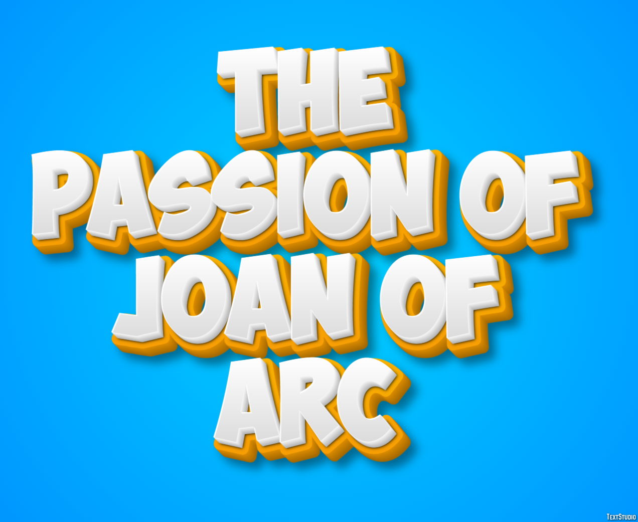 The Passion of Joan of Arc Text effect
