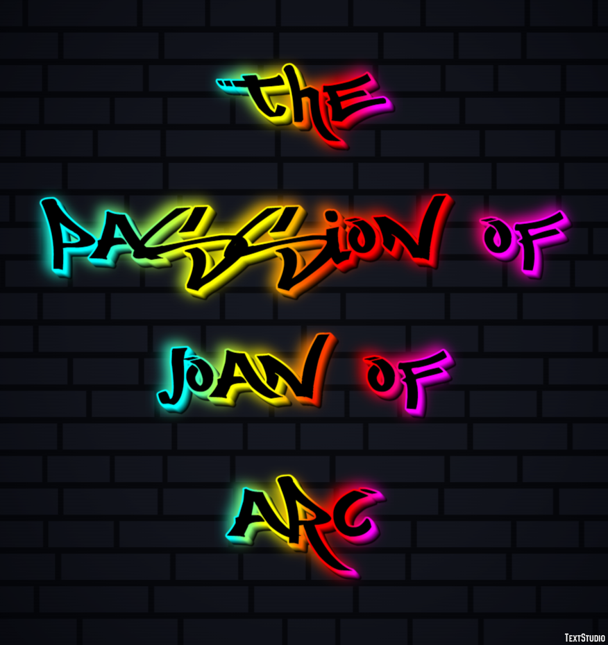 The Passion of Joan of Arc Text effect
