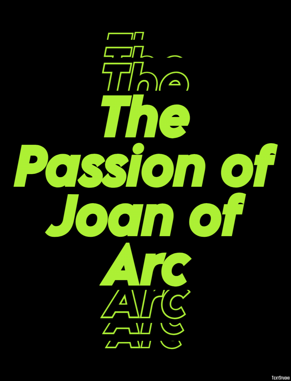 The Passion of Joan of Arc Text effect