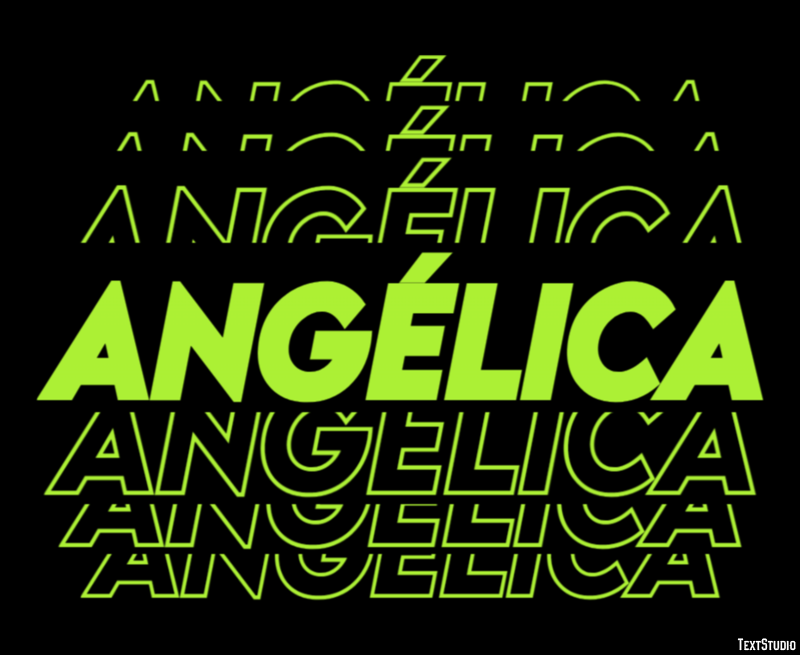 Angélica Efecto de texto