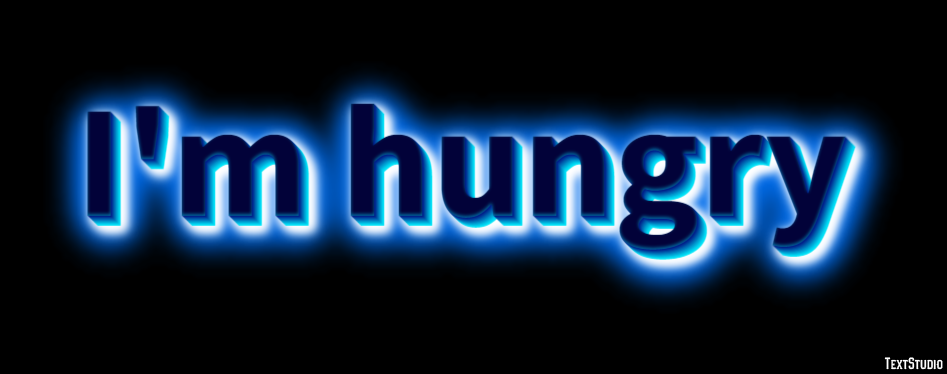 I'm hungry Effetto testo