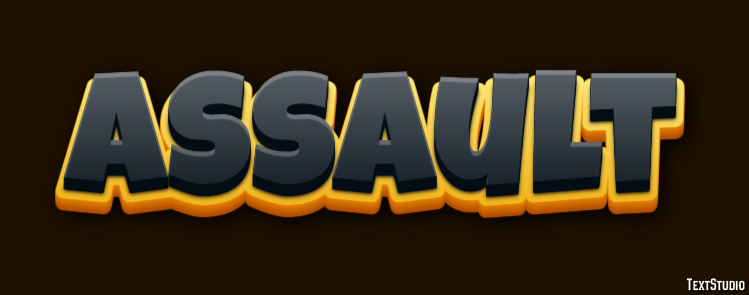 Assault Efecto de Texto
