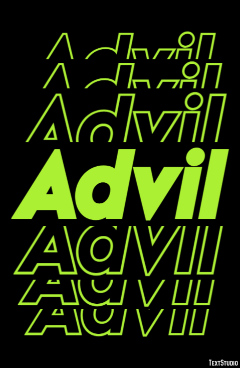 Advil Text Effect