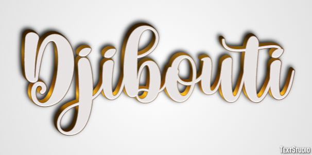 Djibouti Efecto de Texto