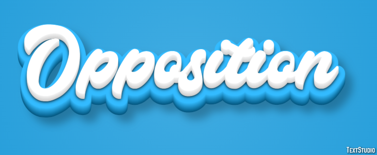 Opposition Text Effect