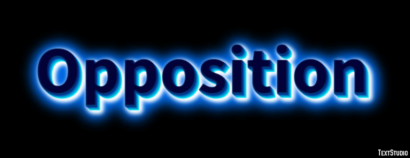 Opposition Text Effect
