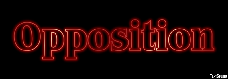 Opposition Text Effect
