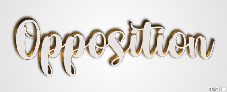 Opposition Text Effect
