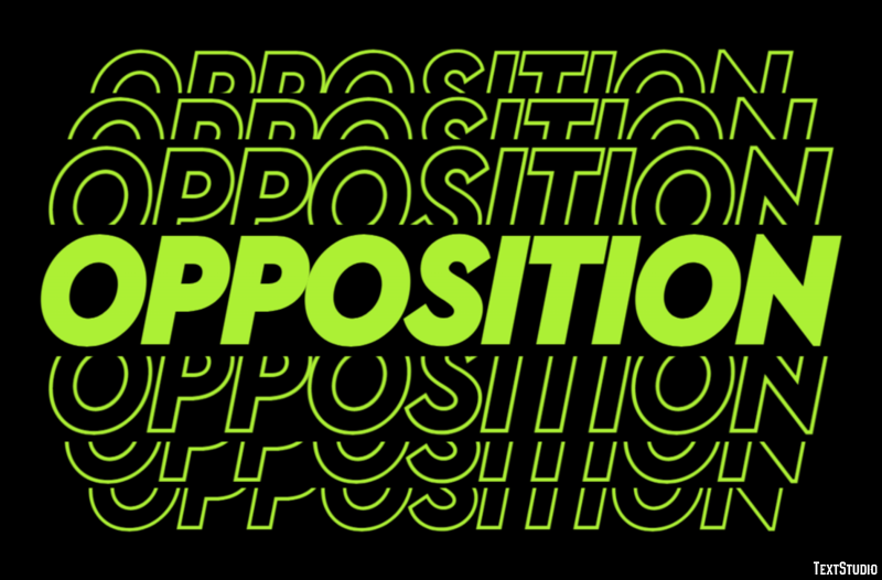 Opposition Text Effect