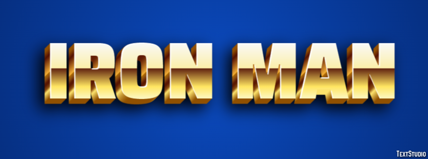 Iron Man Efecto de Texto